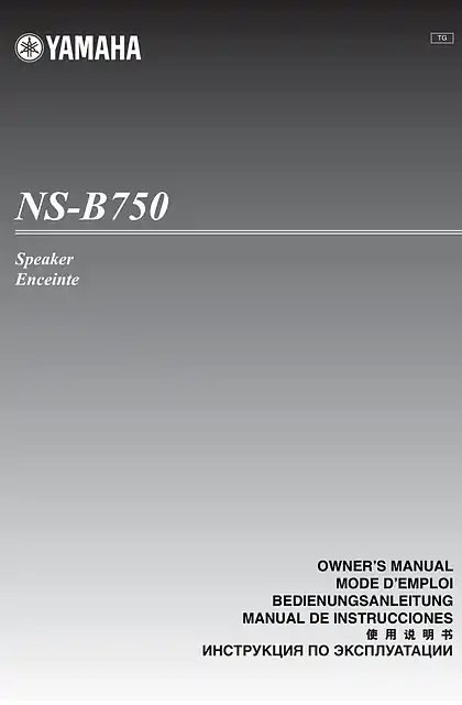 yamaha雅马哈NS-B750 使用说明书